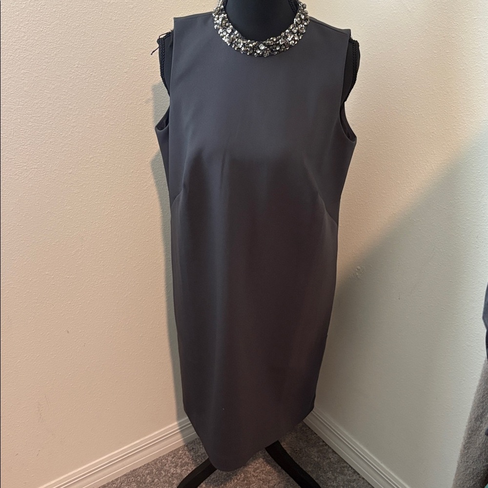Ann Taylor Charcoal Dress with Sparkling Accents